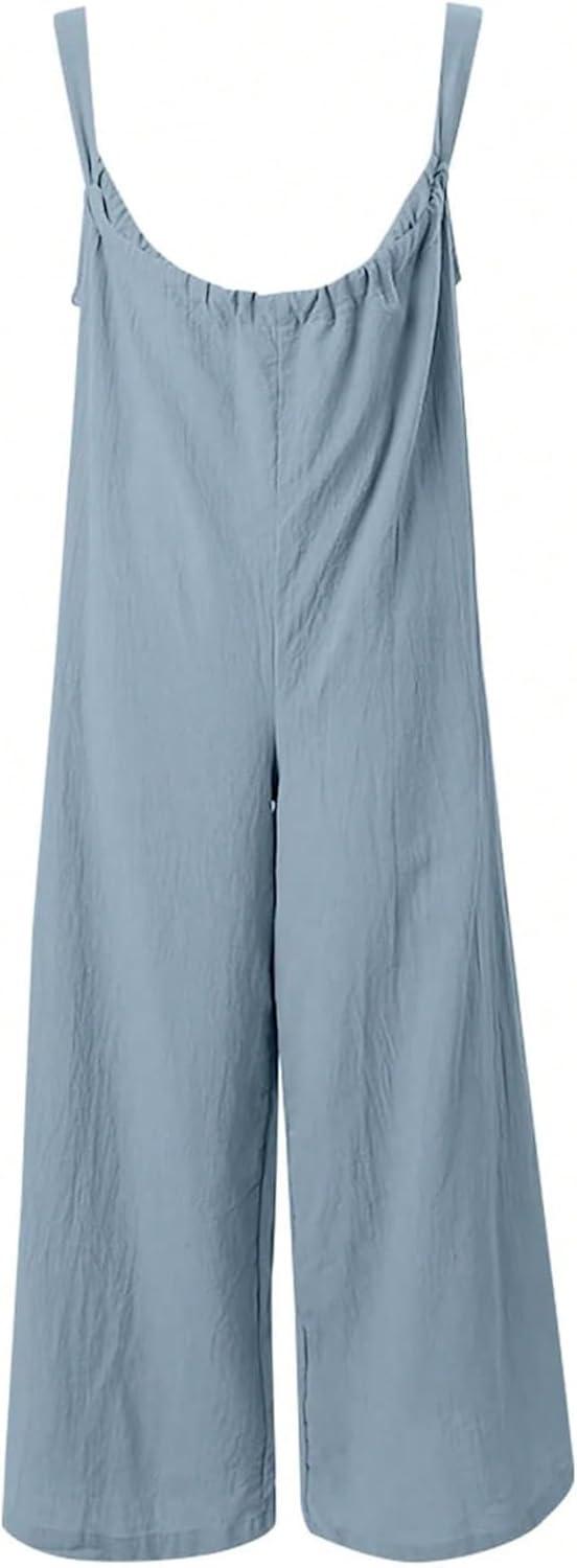 WDIRARA Women's Plus Tie-Front Cami Jumpsuit — on you