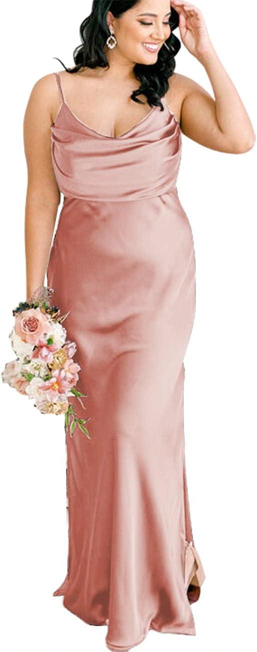 Women's ‍Boho Satin Bridesmaid Dress M008 — drapes on you