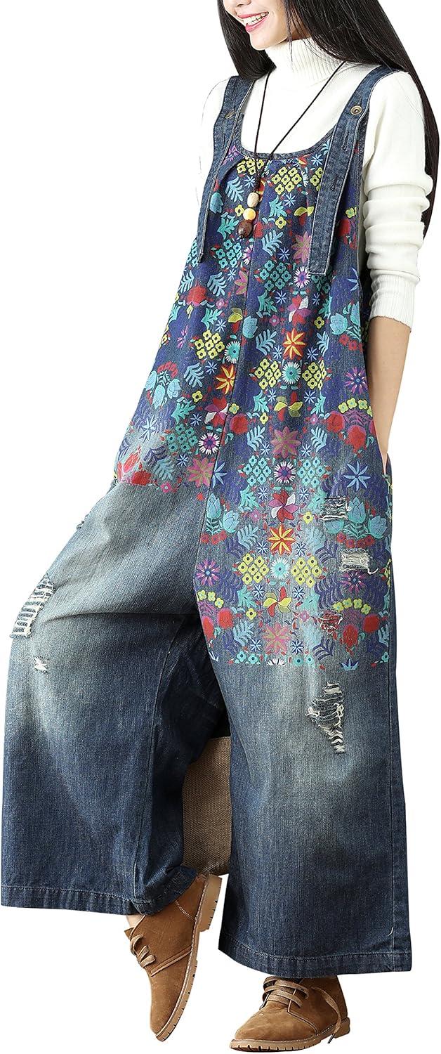 Yeokou⁤ Women's‌ Loose Baggy ‍Denim Jumpsuit — how it‌ fits you