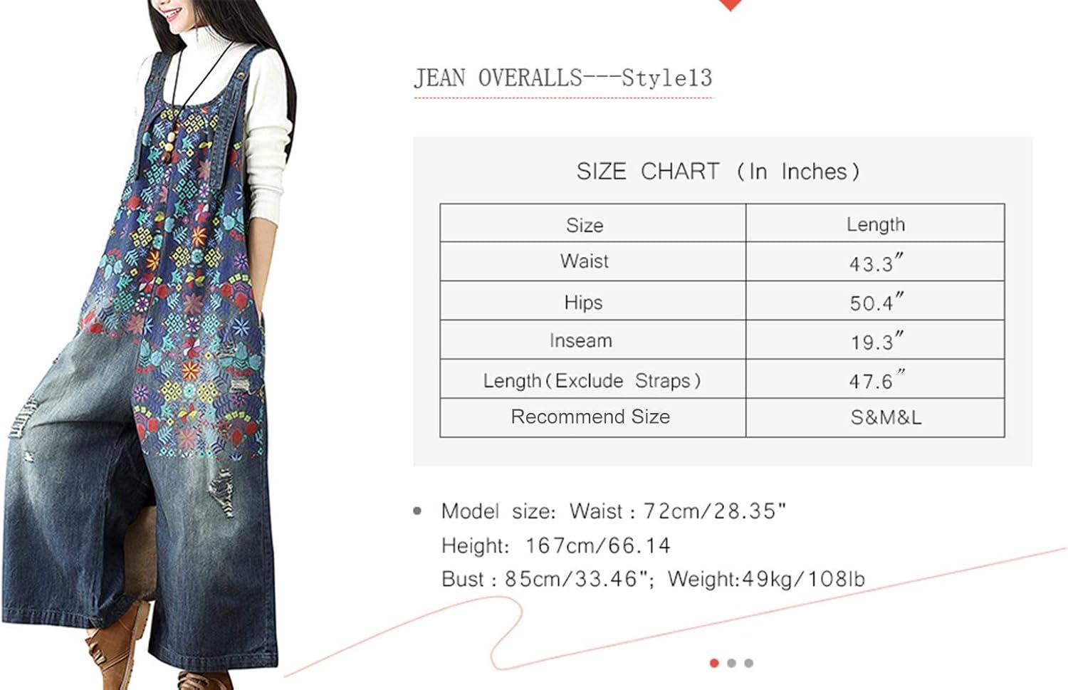 Yeokou Women's Loose Baggy Denim Jumpsuit — how it fits you