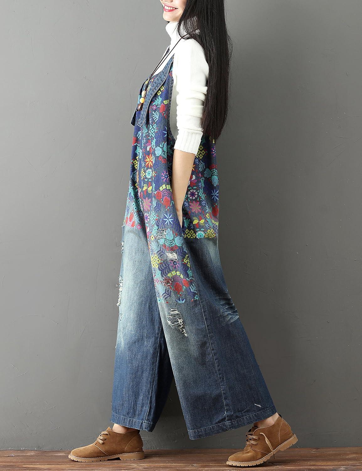 Yeokou ‍Women's Loose⁤ Baggy denim⁤ Jumpsuit ⁤— how it fits you