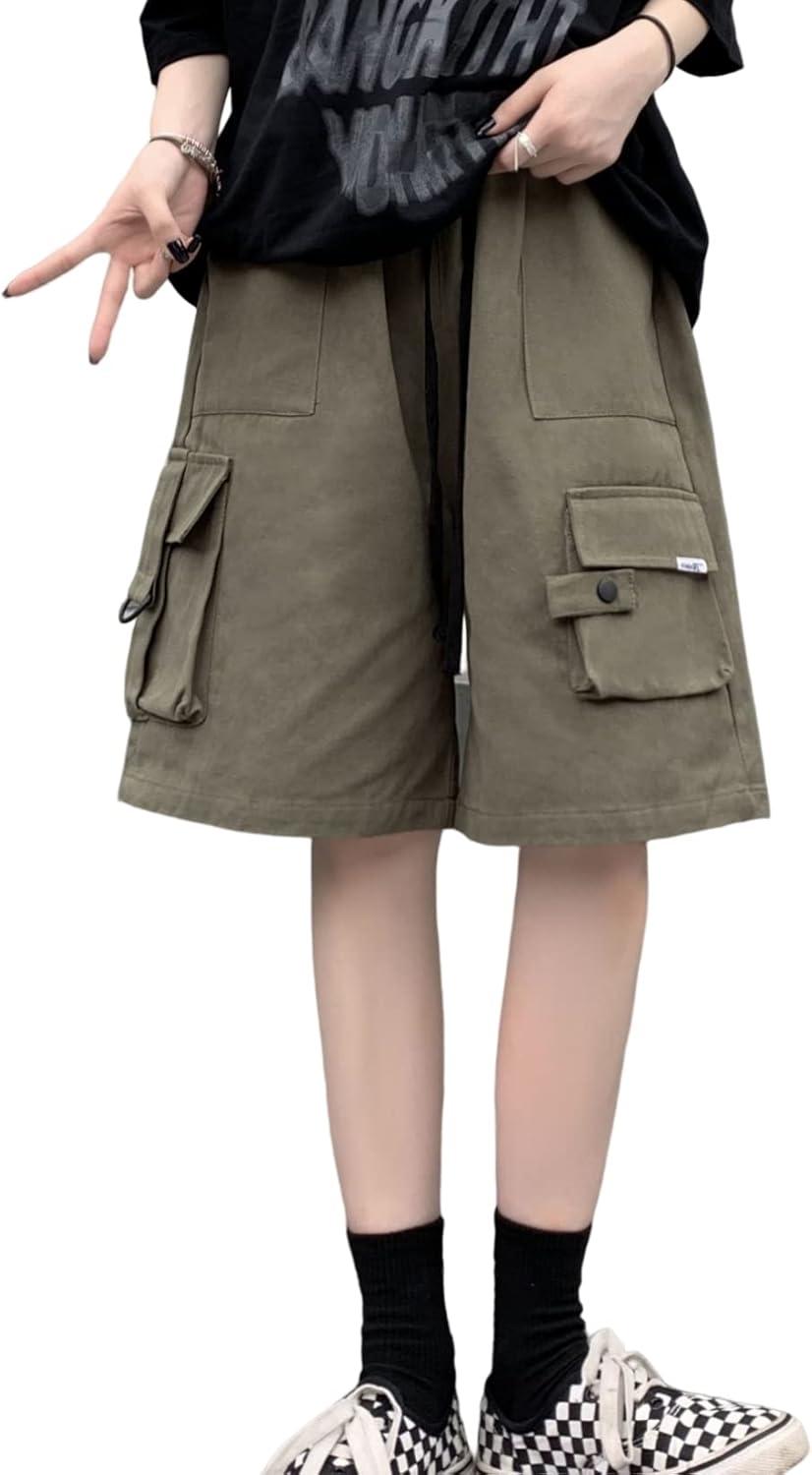 Weierpidan Women's Summer Cargo Shorts: Loose Cotton Fit for Daily Use
