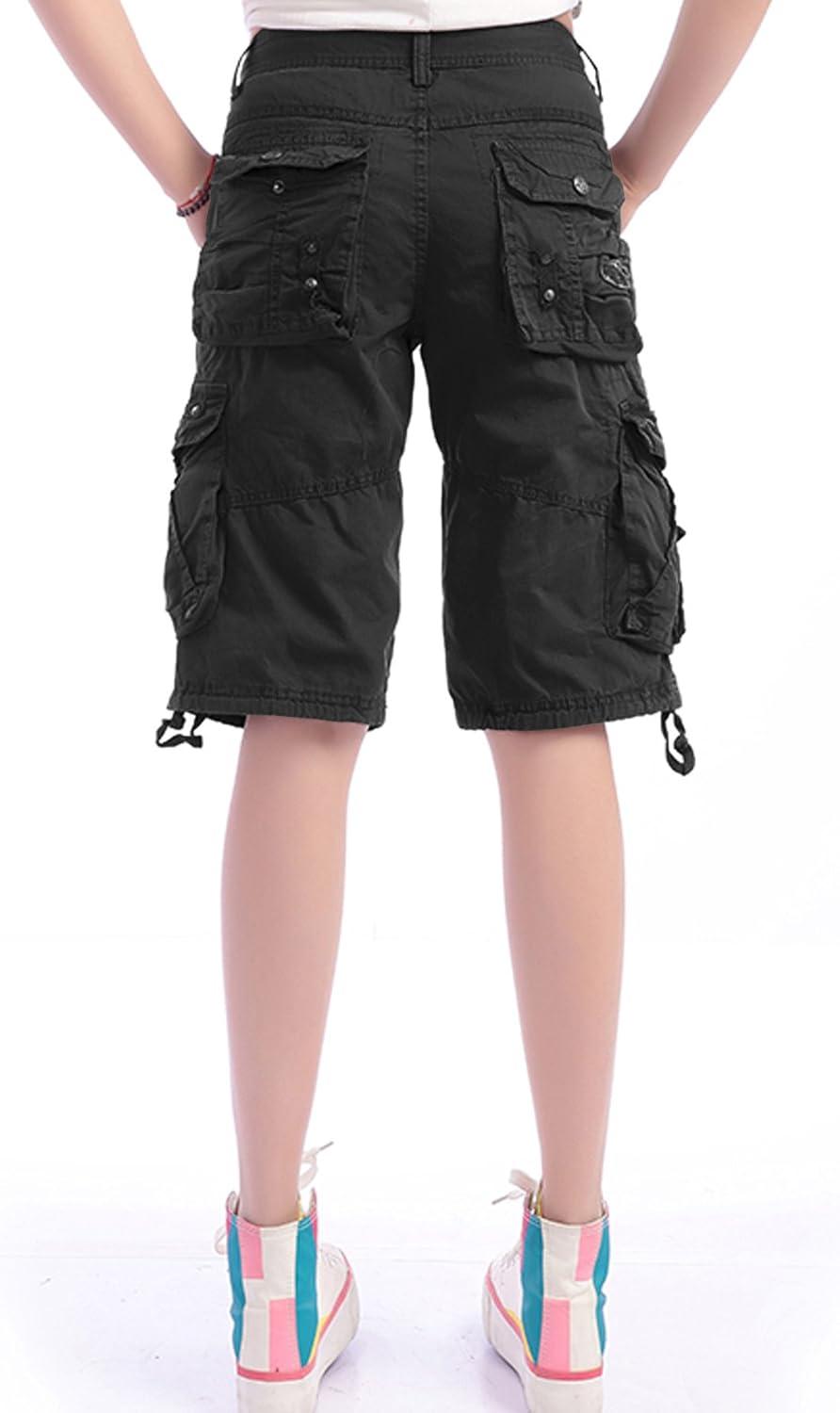 Chouyatou Women's Multi-Pocket ⁢Bermuda Cargo ⁢Shorts For Everyday Wear