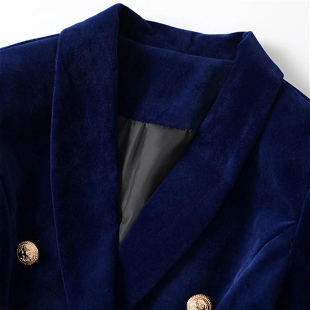 Generic Women's Long Sleeve⁤ Blazer Gold ​Button, Slim Fit Office Wear