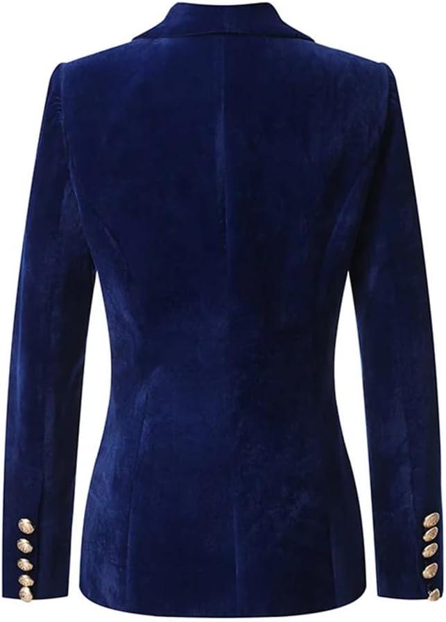 Generic ‍Women's Long⁢ Sleeve blazer Gold⁤ Button, Slim Fit Office ⁢Wear