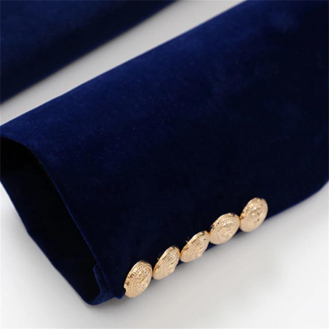 Generic Women's ‌Long sleeve Blazer Gold Button, Slim Fit Office ‍Wear