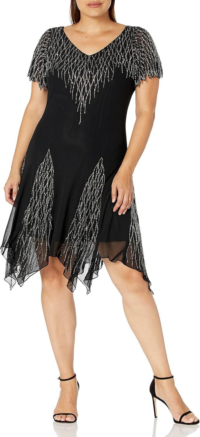 J Kara Women's Short Beaded Dress and How It Moves Under Lights