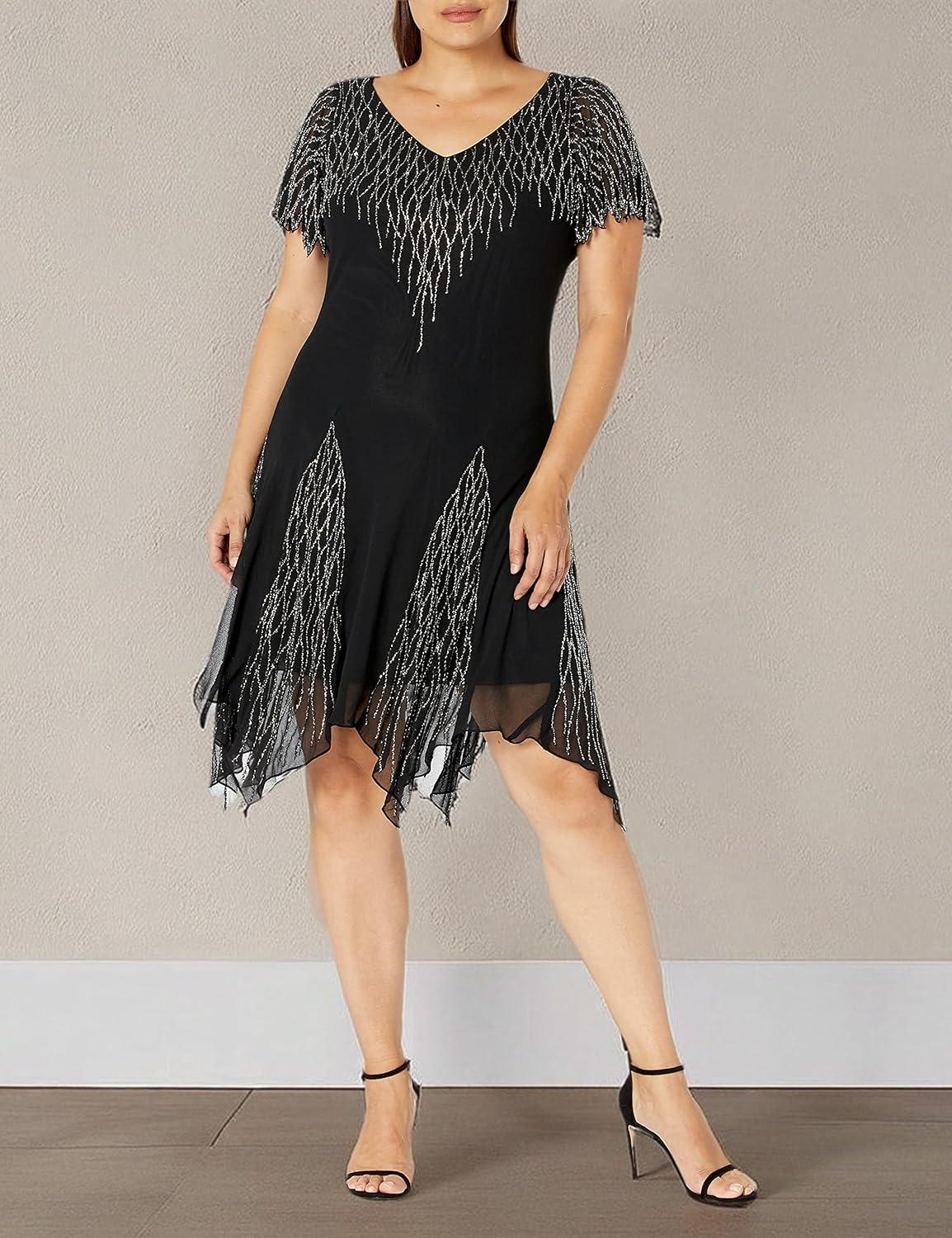 J Kara Women's Short Beaded Dress and How It Moves Under Lights