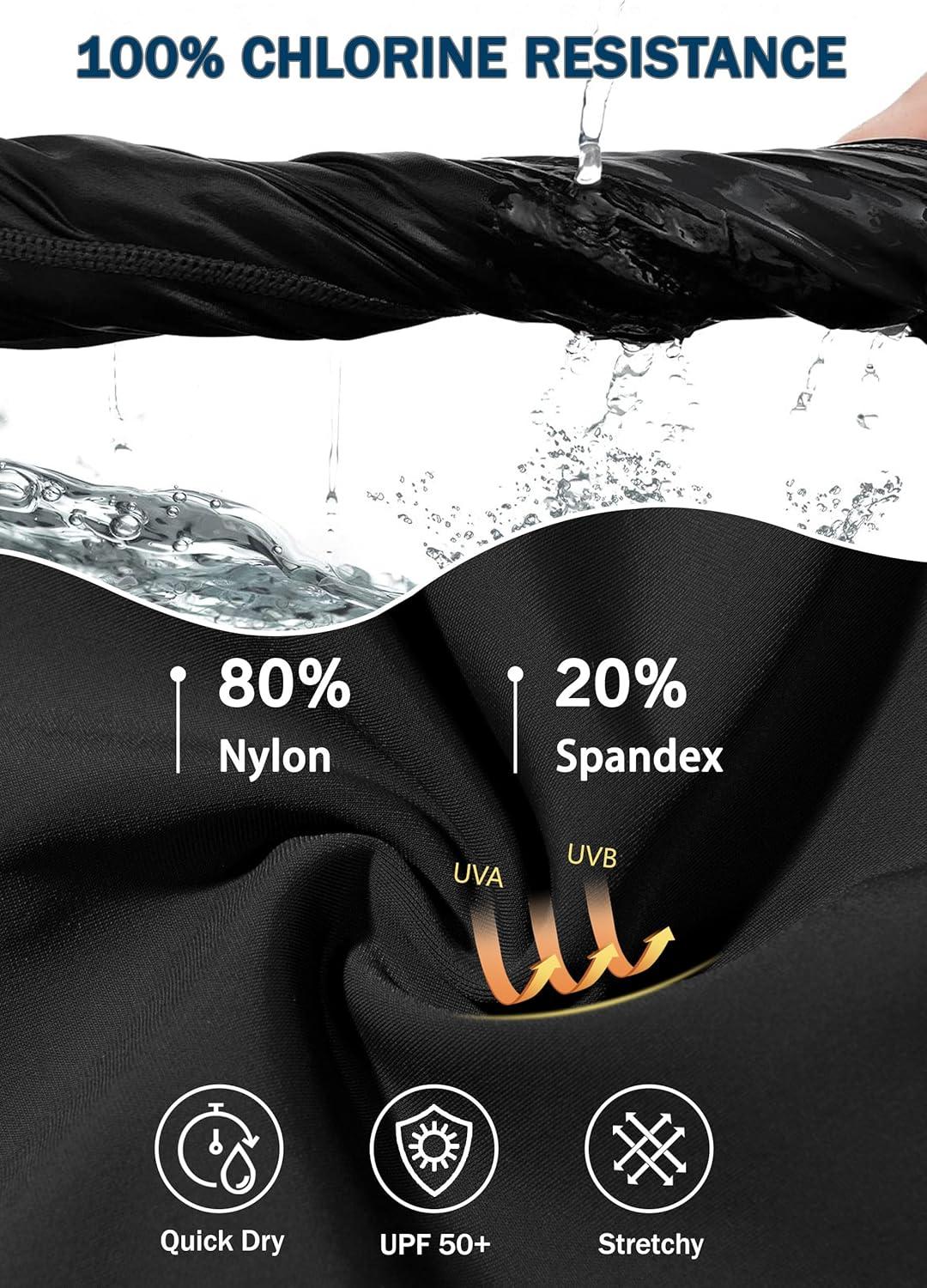 Mivei Women's Sports Bra Swim Top: Modest High Neck Everyday Coverage