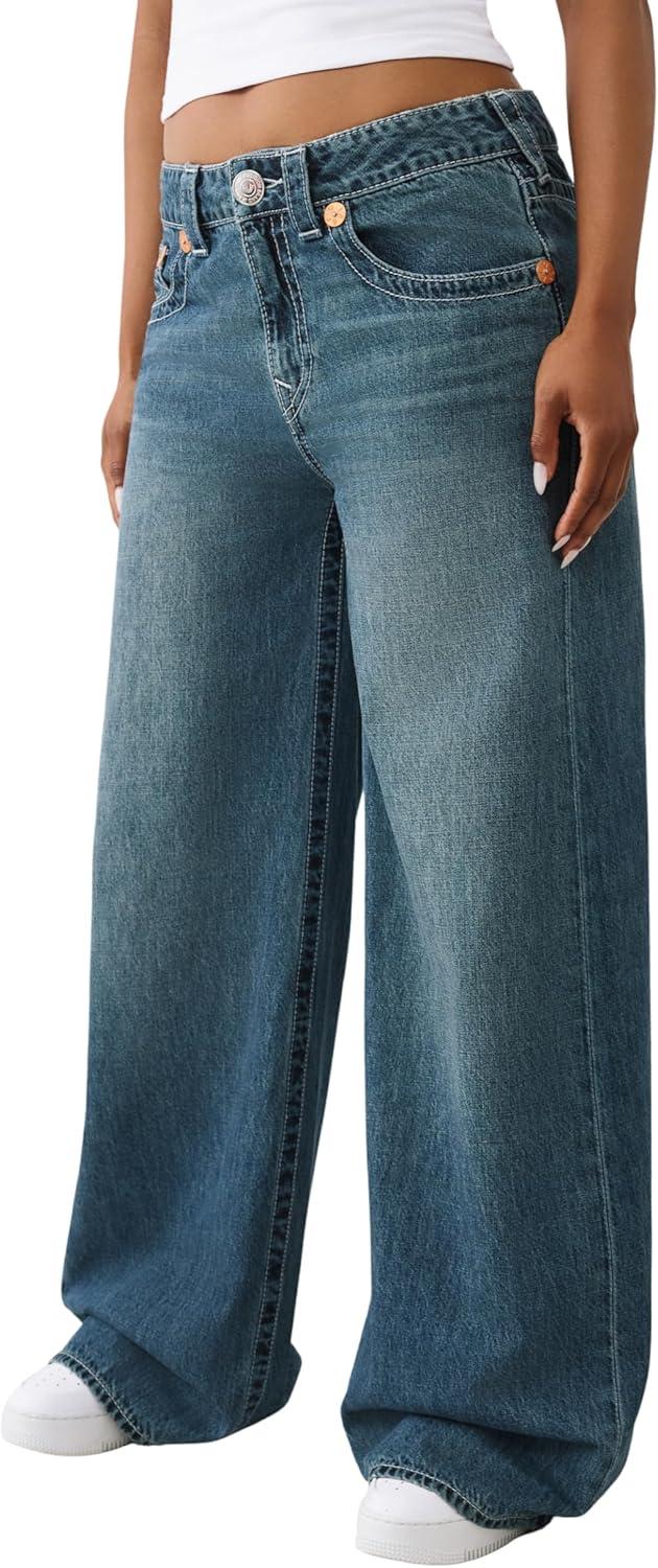 True Religion Women's Jessie super Baggy Jeans In ⁣Casual Street Looks
