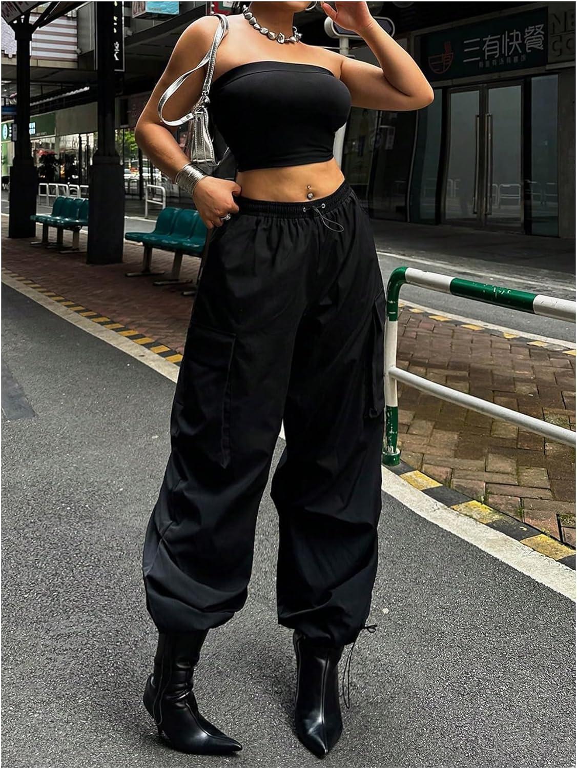 Verdusa ⁢Women's Plus Size Cargo Pants: Casual Fit With Cargo⁤ Pockets