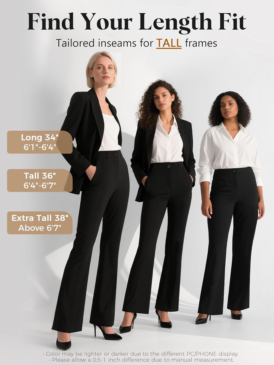 Work ⁢flex‍ Tall Women's ​Bootcut Dress Pants For​ Long Office Days